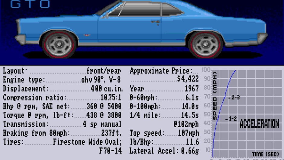 Screenshot for Test Drive II: Car Disk - The Muscle Cars