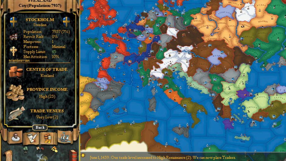 Screenshot for Europa Universalis II