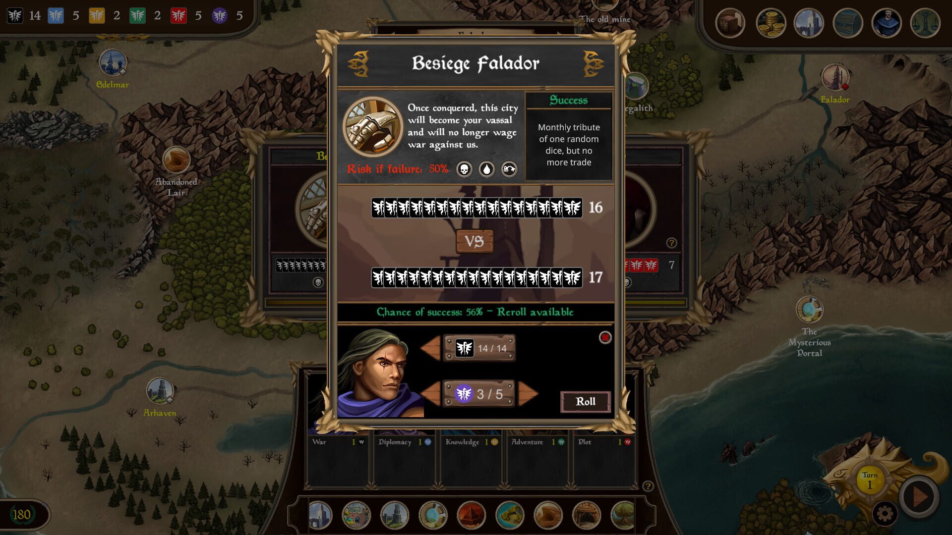 Screenshot for Silmaris: Dice Kingdom