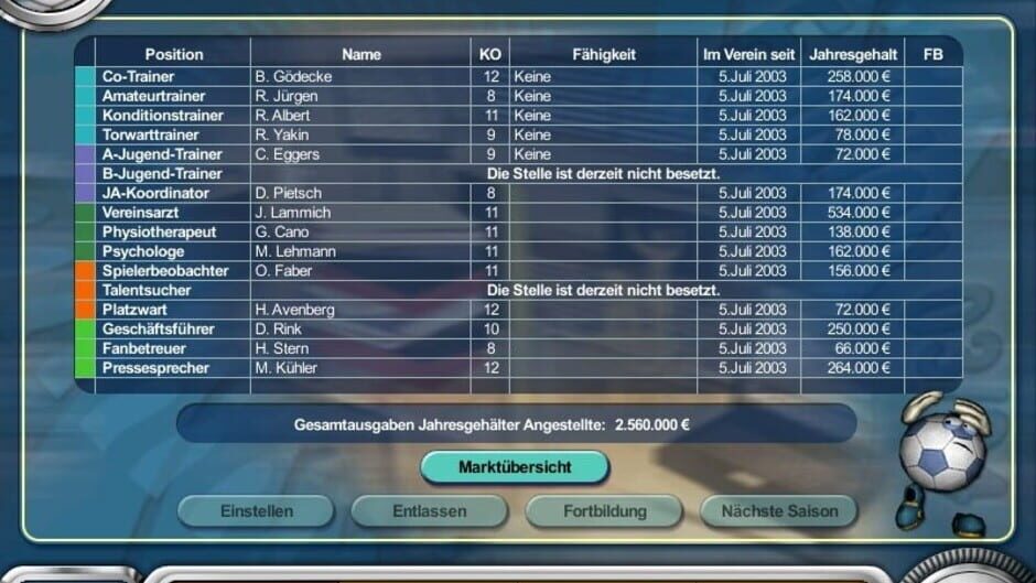 Screenshot for Anstoss 4: Edition 03/04