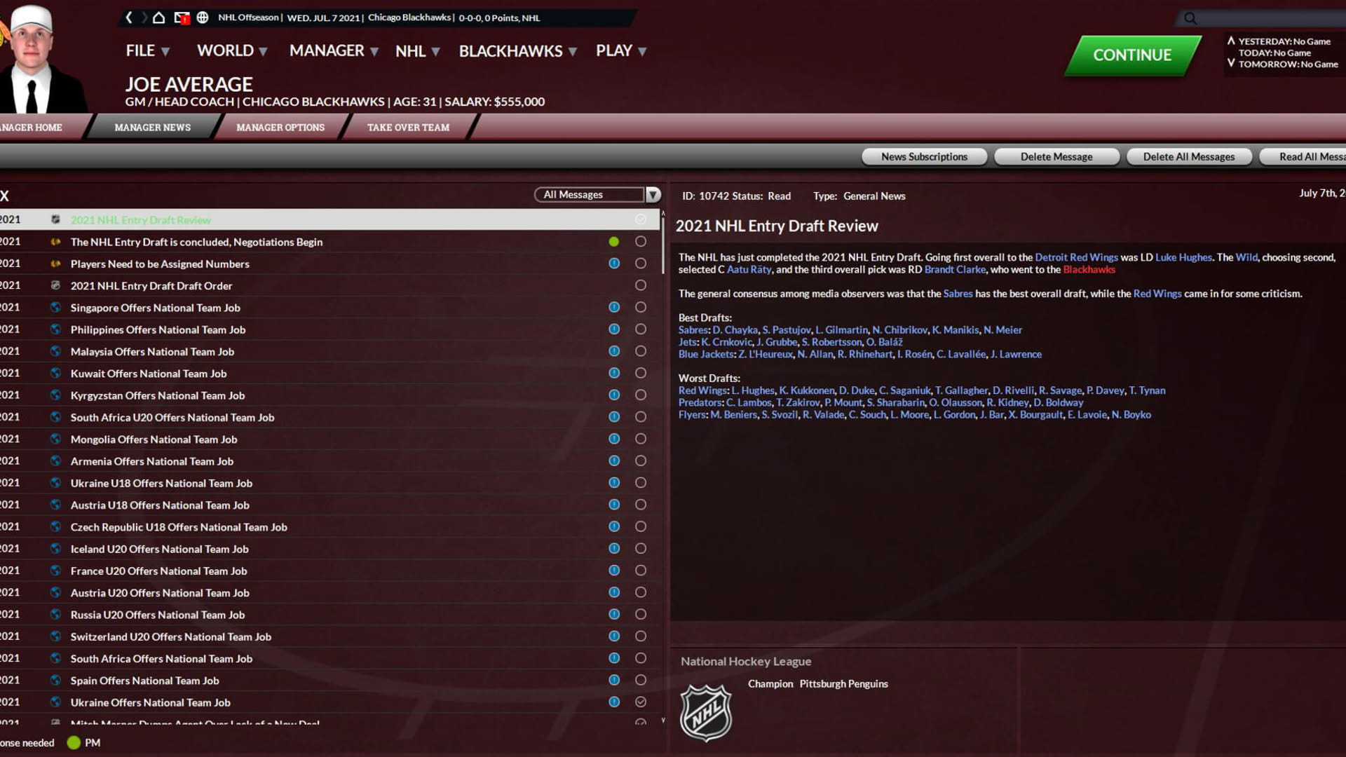 Screenshot for Franchise Hockey Manager 7