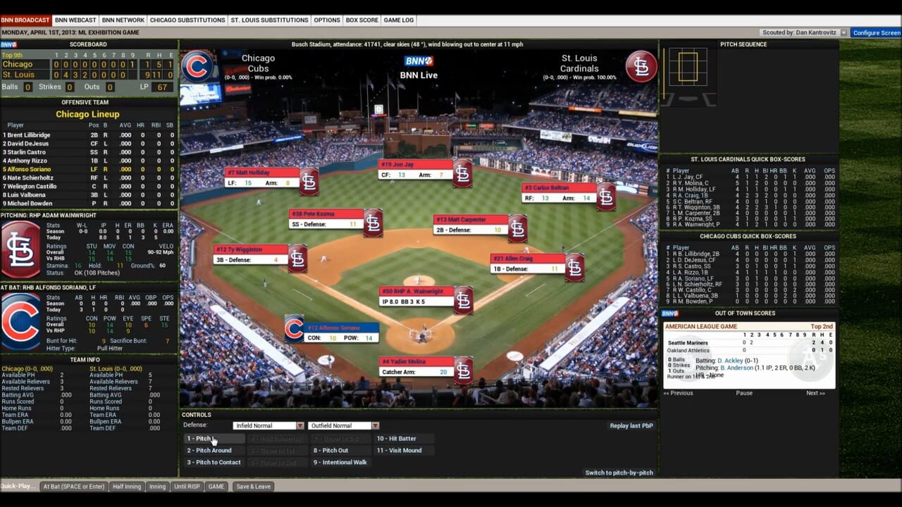 Screenshot for Out of the Park Baseball 14