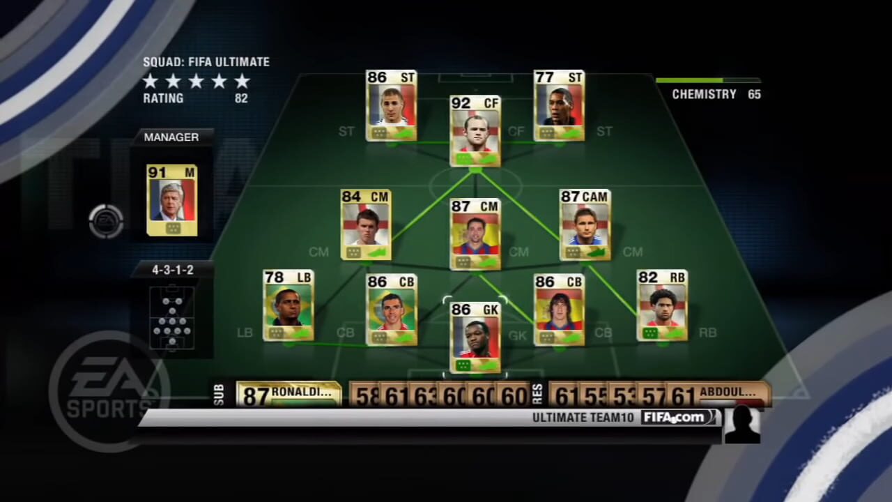 Screenshot for FIFA 10: Ultimate Team