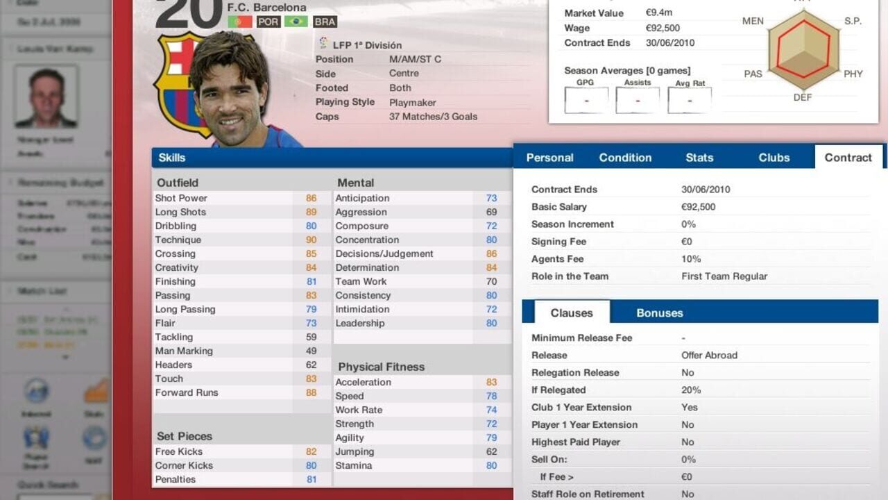 Screenshot for FIFA Manager 07