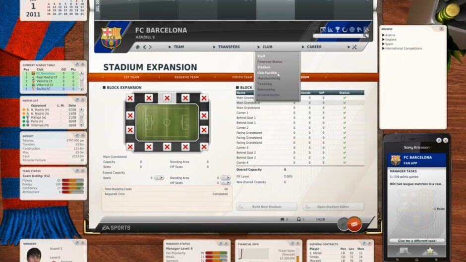 Screenshot for FIFA Manager 12