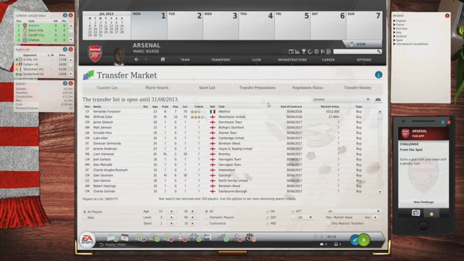 Screenshot for FIFA Manager 14