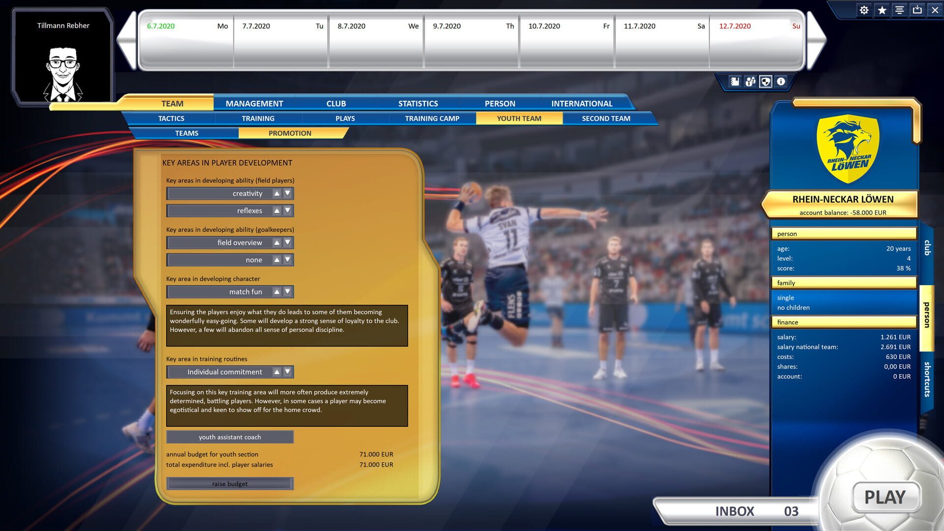 Screenshot for Handball Manager 2021