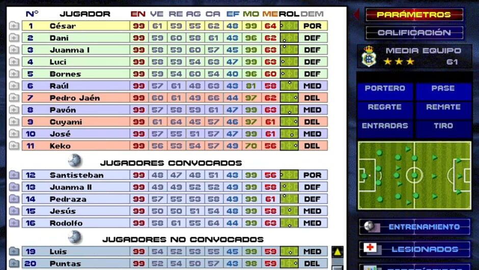 Screenshot for PC Fútbol 6.0