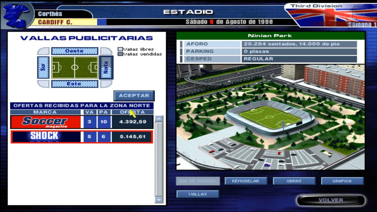 Screenshot for PC Fútbol 7