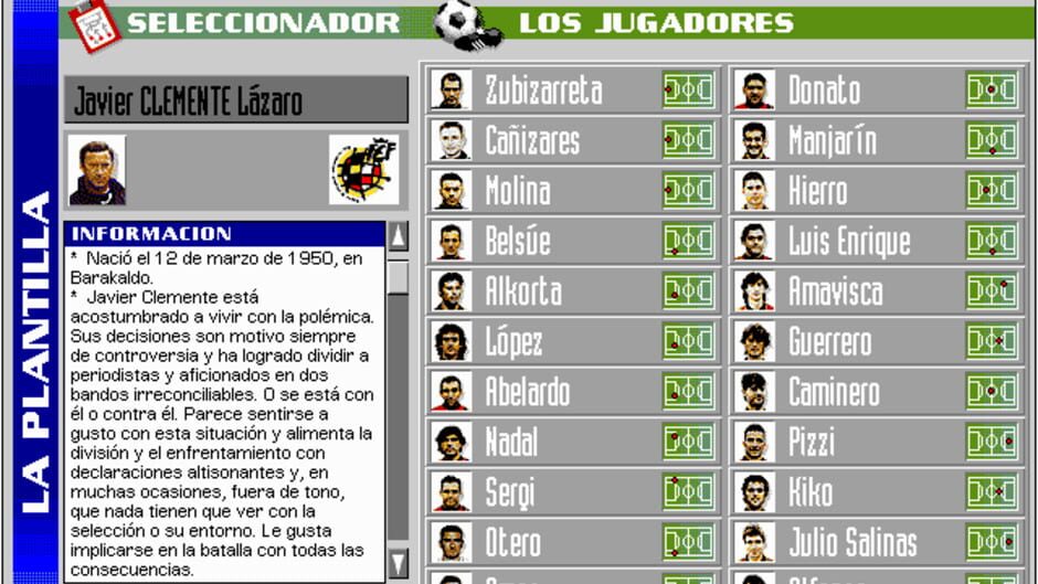 Screenshot for PC Selección Española de Fútbol Eurocopa '96