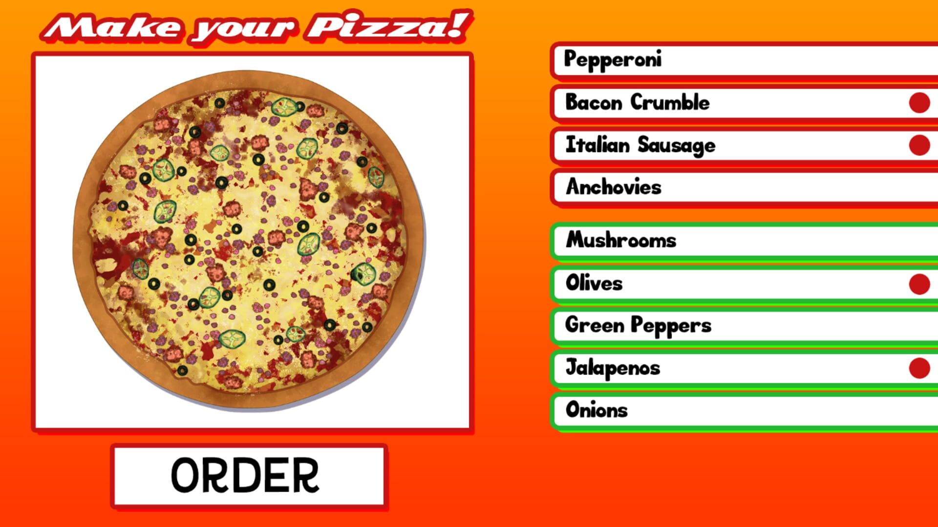 Screenshot for Order A Pizza: A Visual Novel