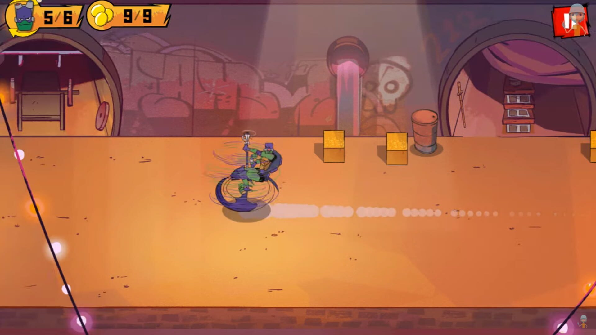 Screenshot for Rise of the Teenage Mutant Ninja Turtles: Bumper Bros