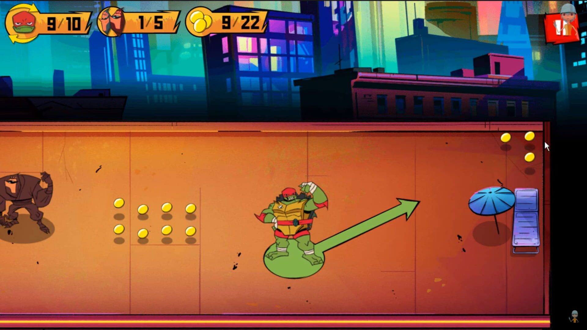 Screenshot for Rise of the Teenage Mutant Ninja Turtles: Bumper Bros