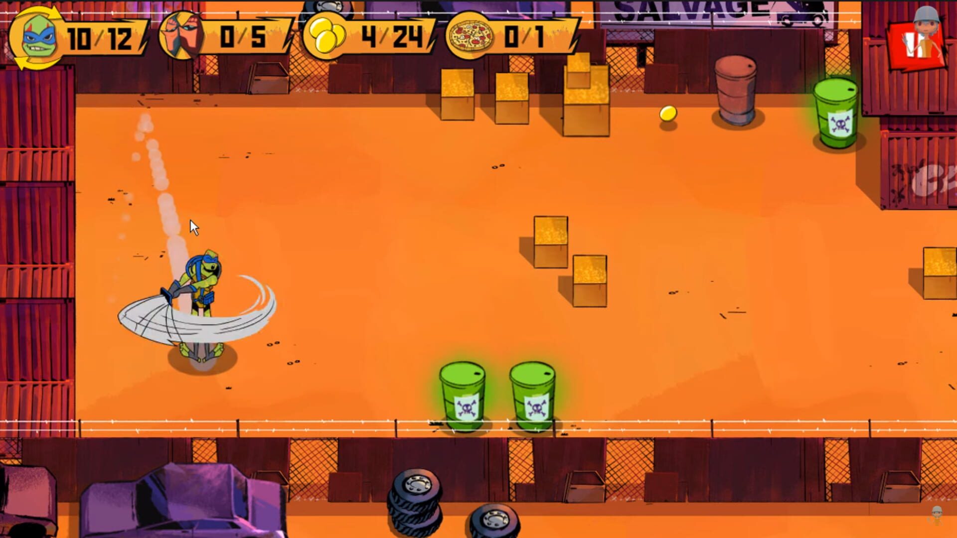Screenshot for Rise of the Teenage Mutant Ninja Turtles: Bumper Bros