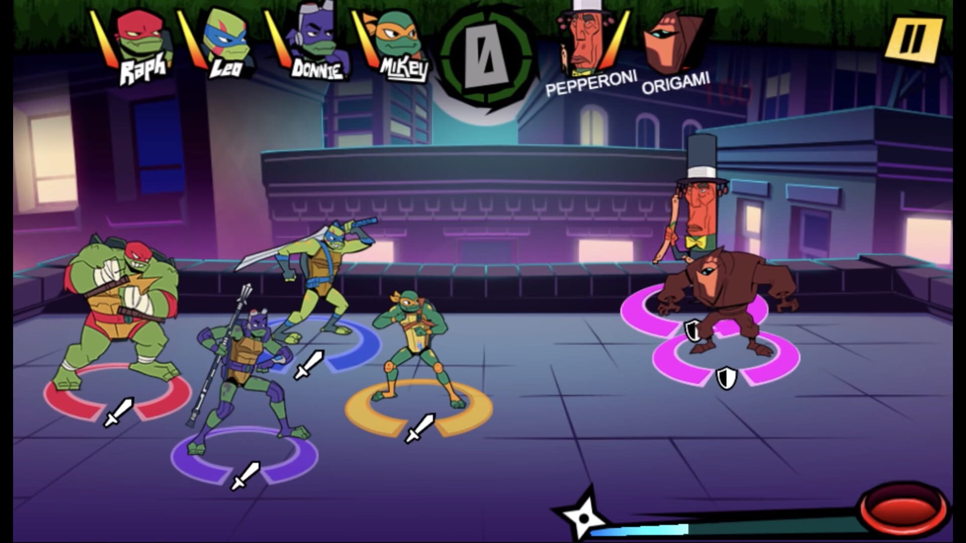Screenshot for Rise of the Teenage Mutant Ninja Turtles: City Showdown
