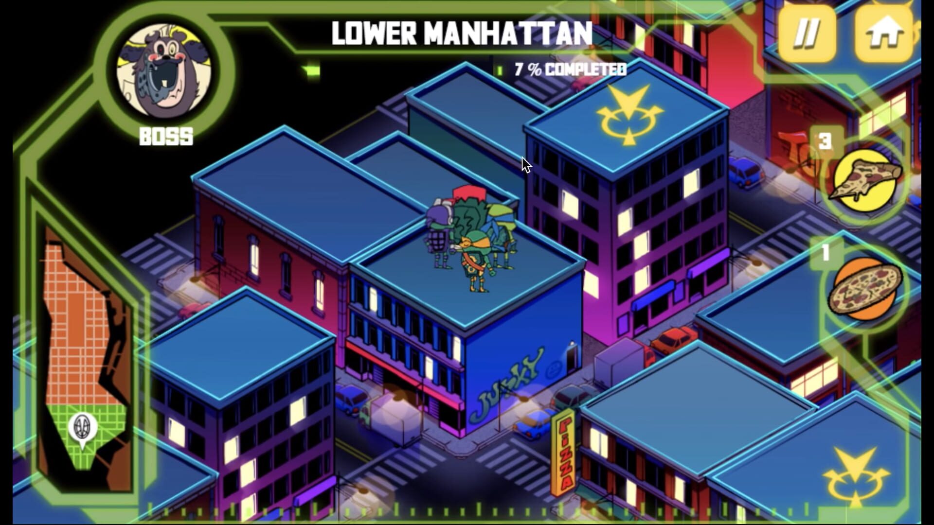 Screenshot for Rise of the Teenage Mutant Ninja Turtles: City Showdown
