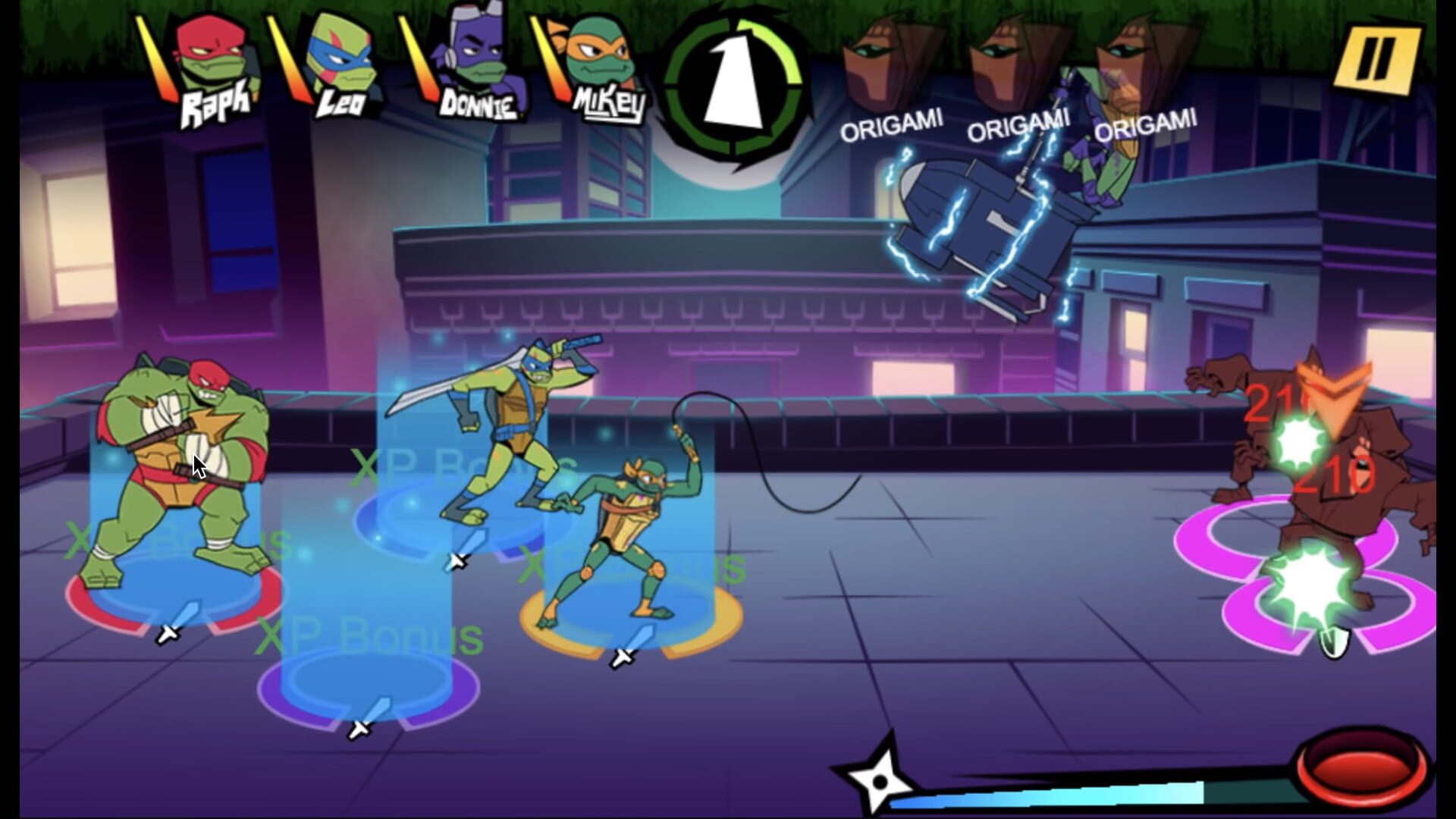 Screenshot for Rise of the Teenage Mutant Ninja Turtles: City Showdown