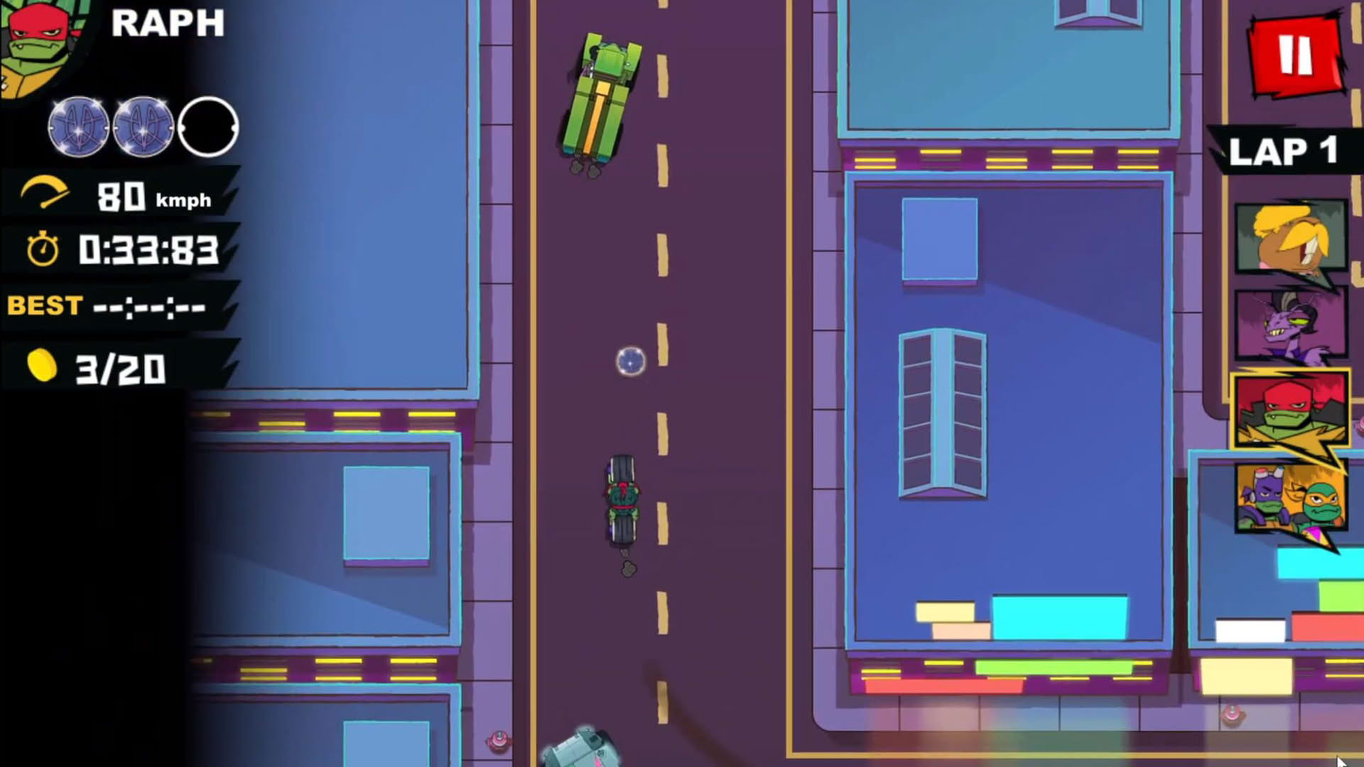 Screenshot for Rise of the Teenage Mutant Ninja Turtles: Road Riot