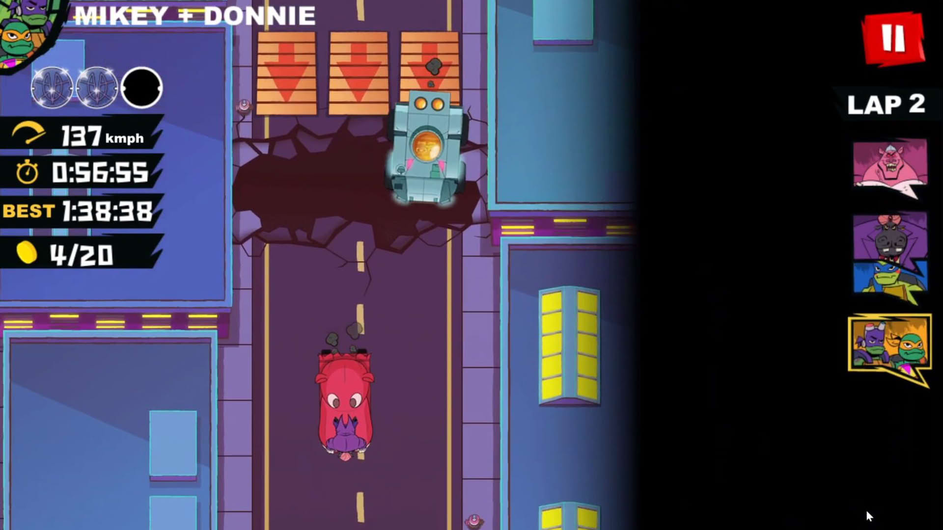 Screenshot for Rise of the Teenage Mutant Ninja Turtles: Road Riot