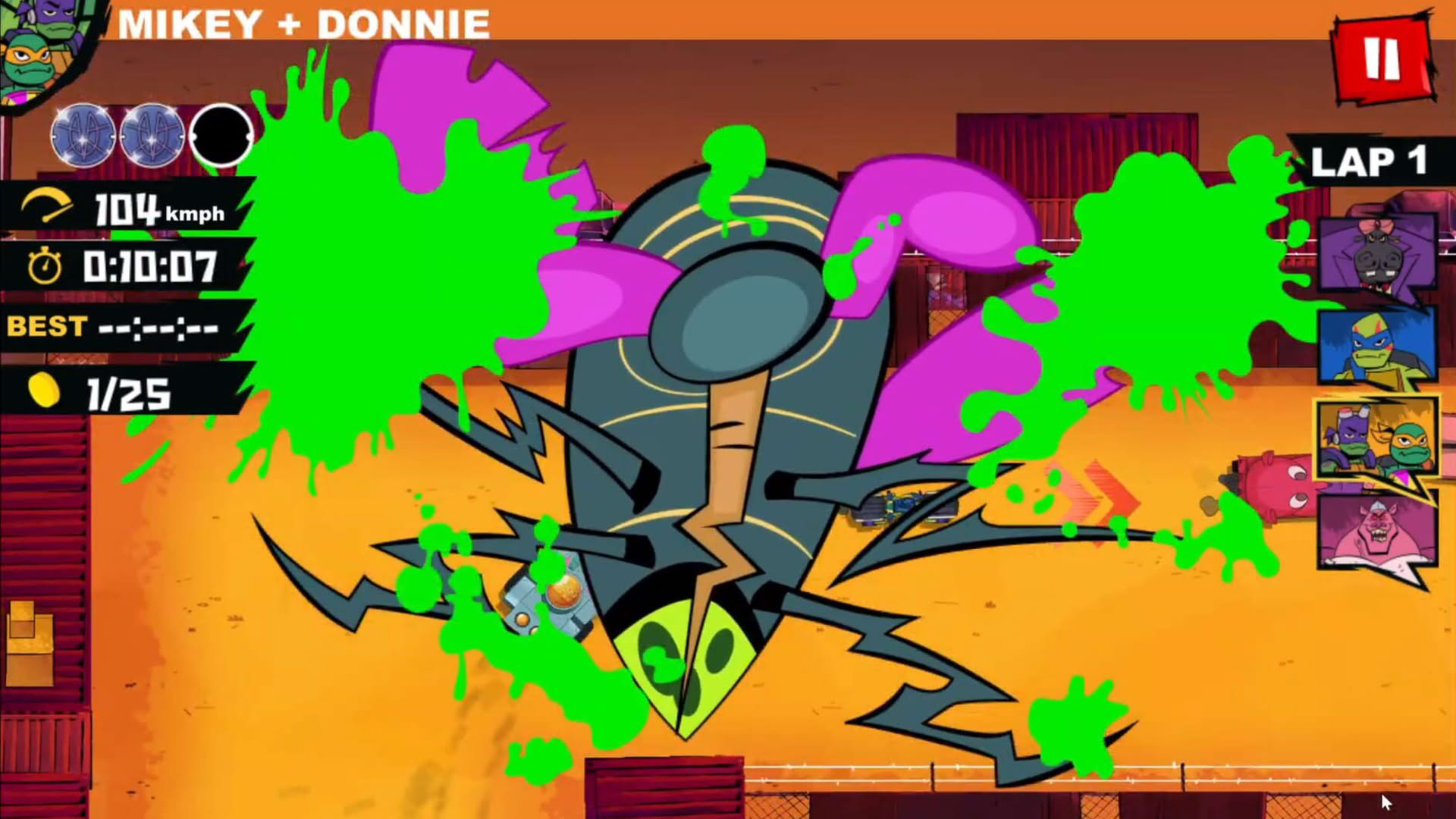 Screenshot for Rise of the Teenage Mutant Ninja Turtles: Road Riot