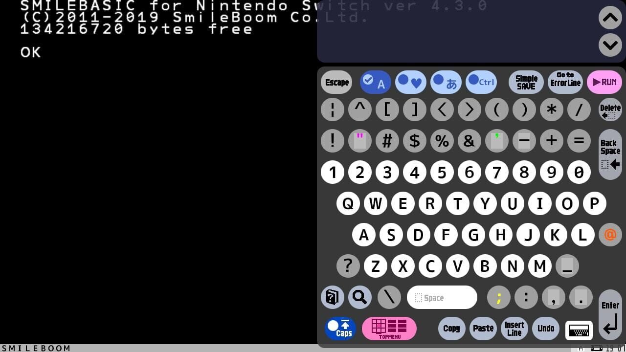 Screenshot for SmileBasic 4