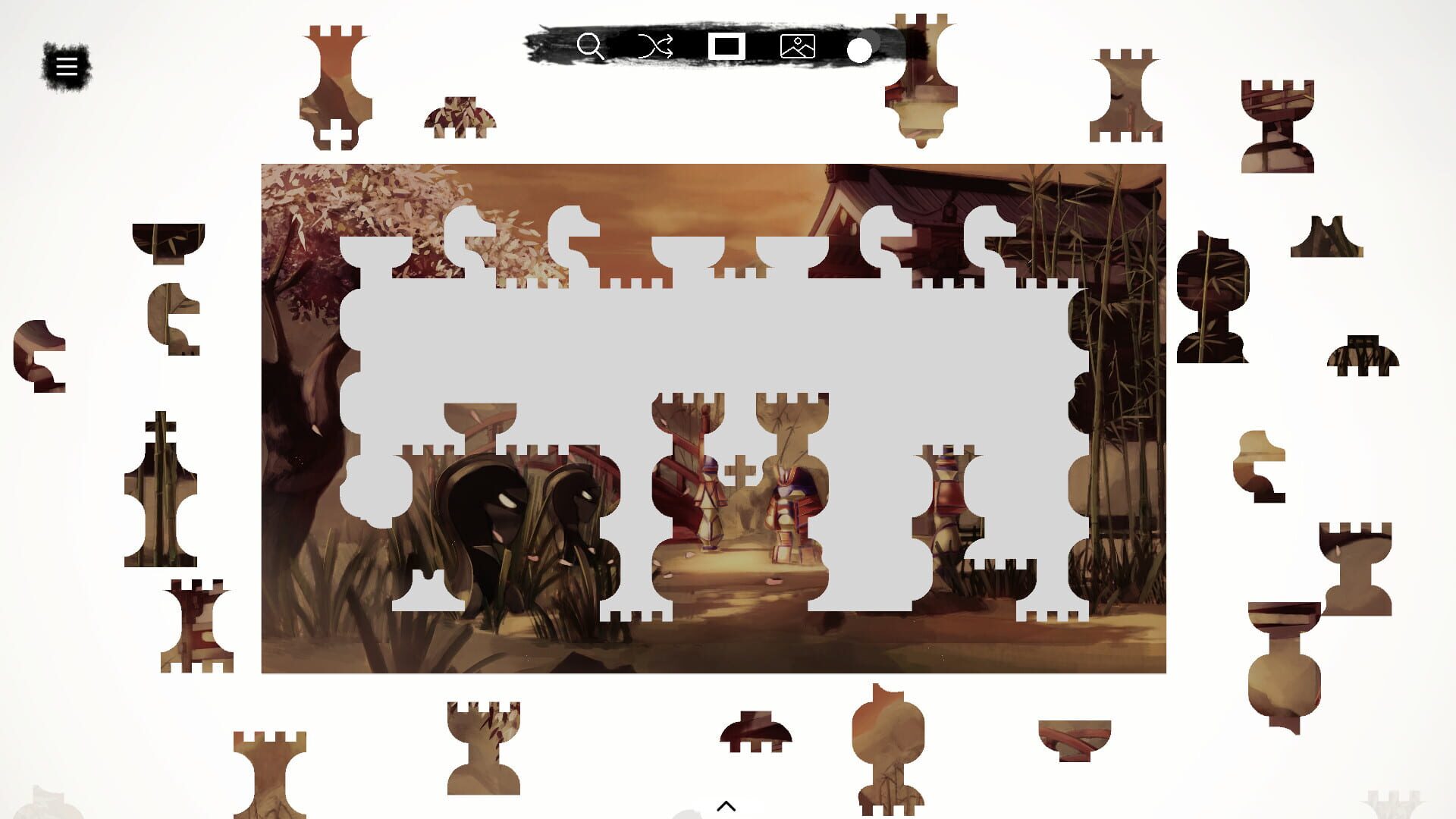Screenshot for Shinobi's Way - a jigsaw chess tale