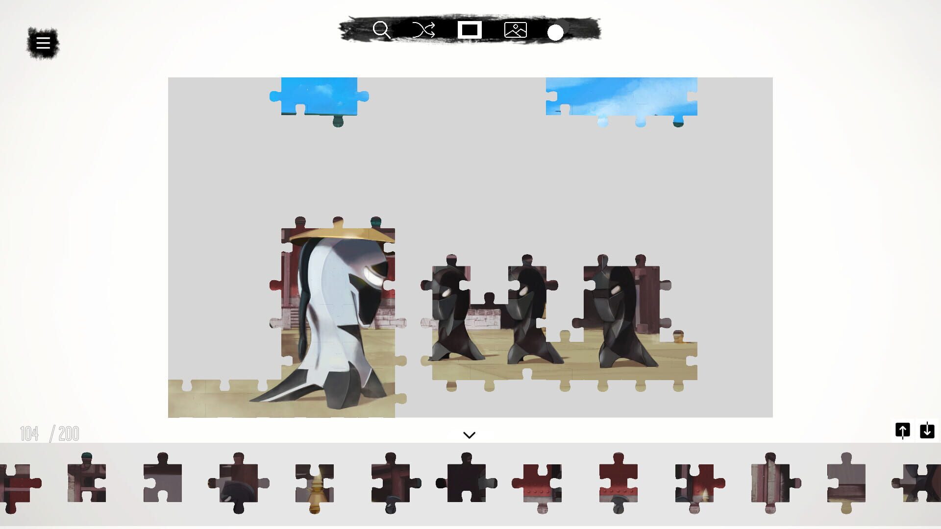 Screenshot for Shinobi's Way - a jigsaw chess tale