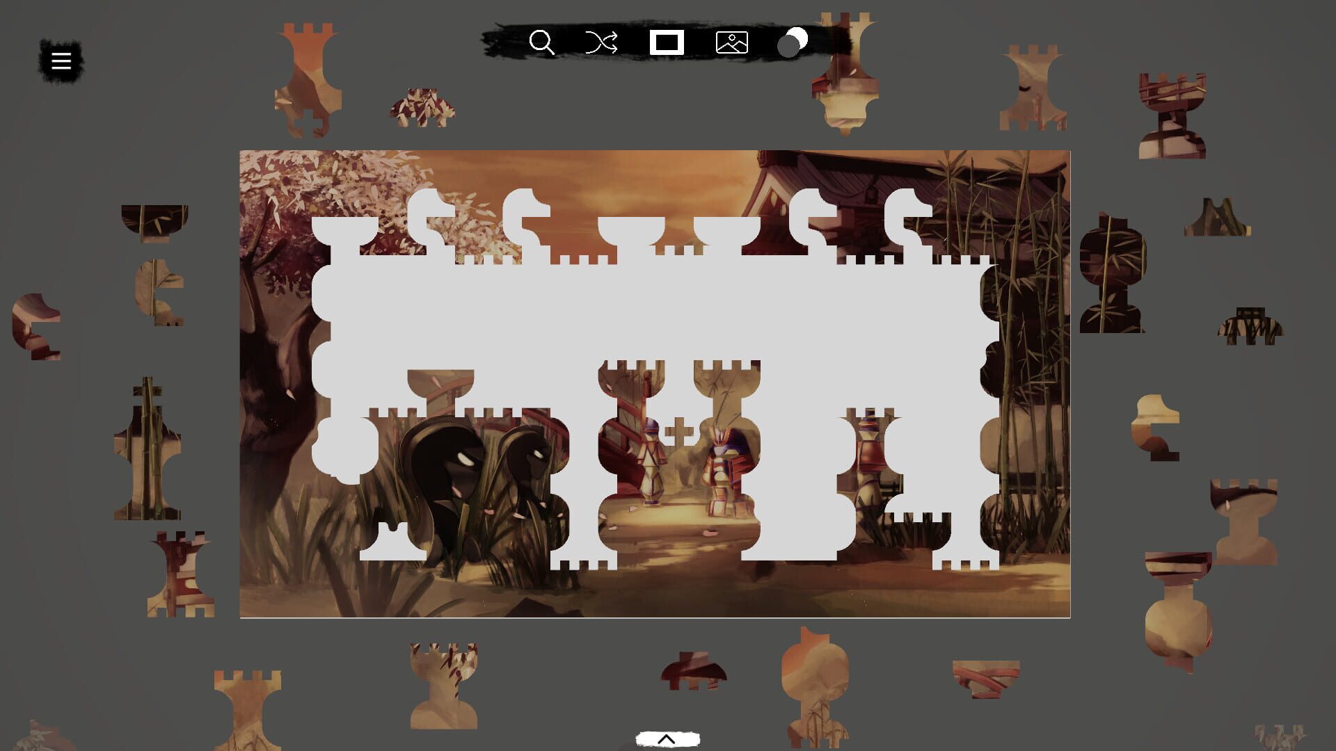 Screenshot for Shinobi's Way - a jigsaw chess tale