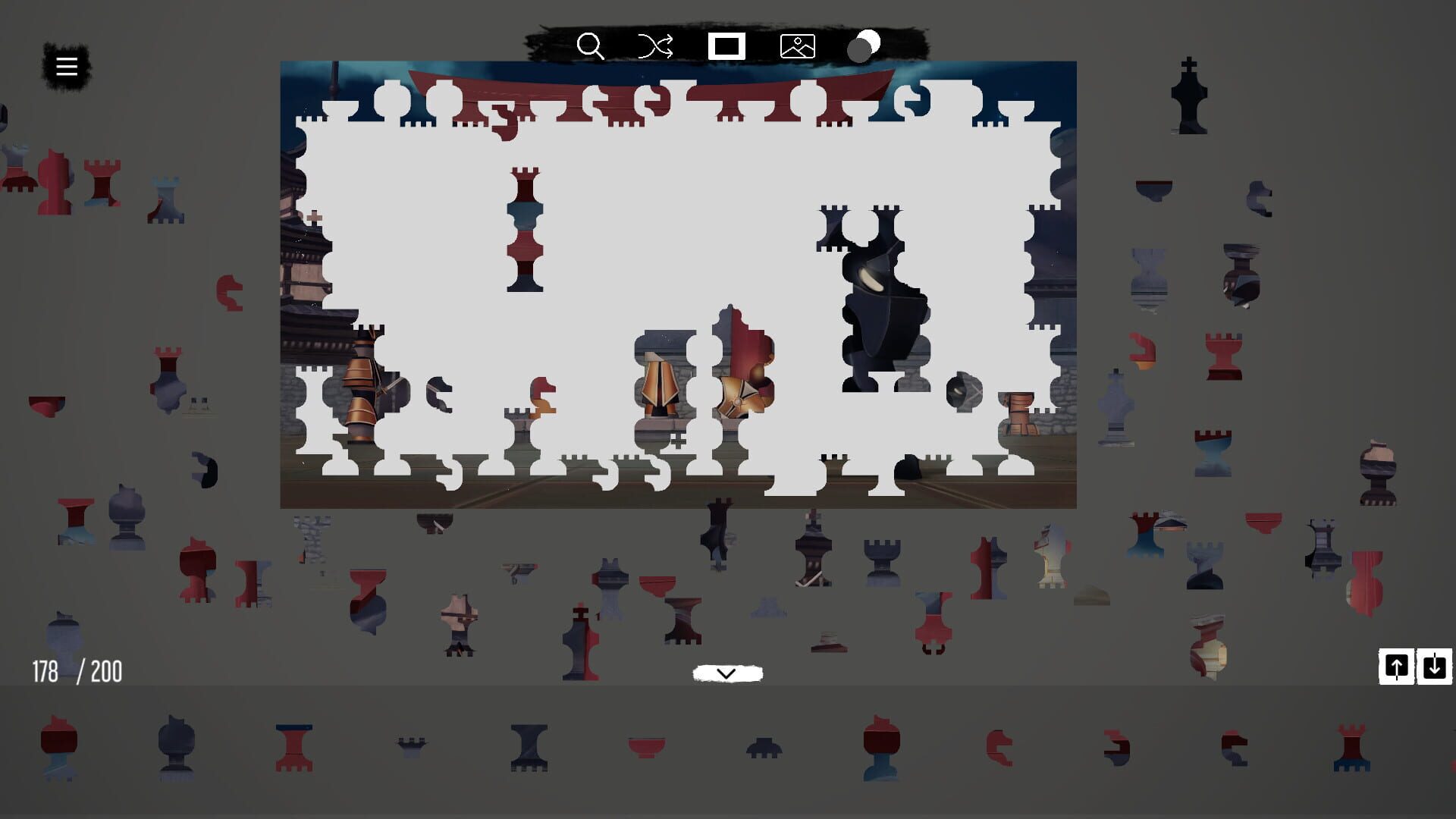 Screenshot for Shinobi's Way - a jigsaw chess tale