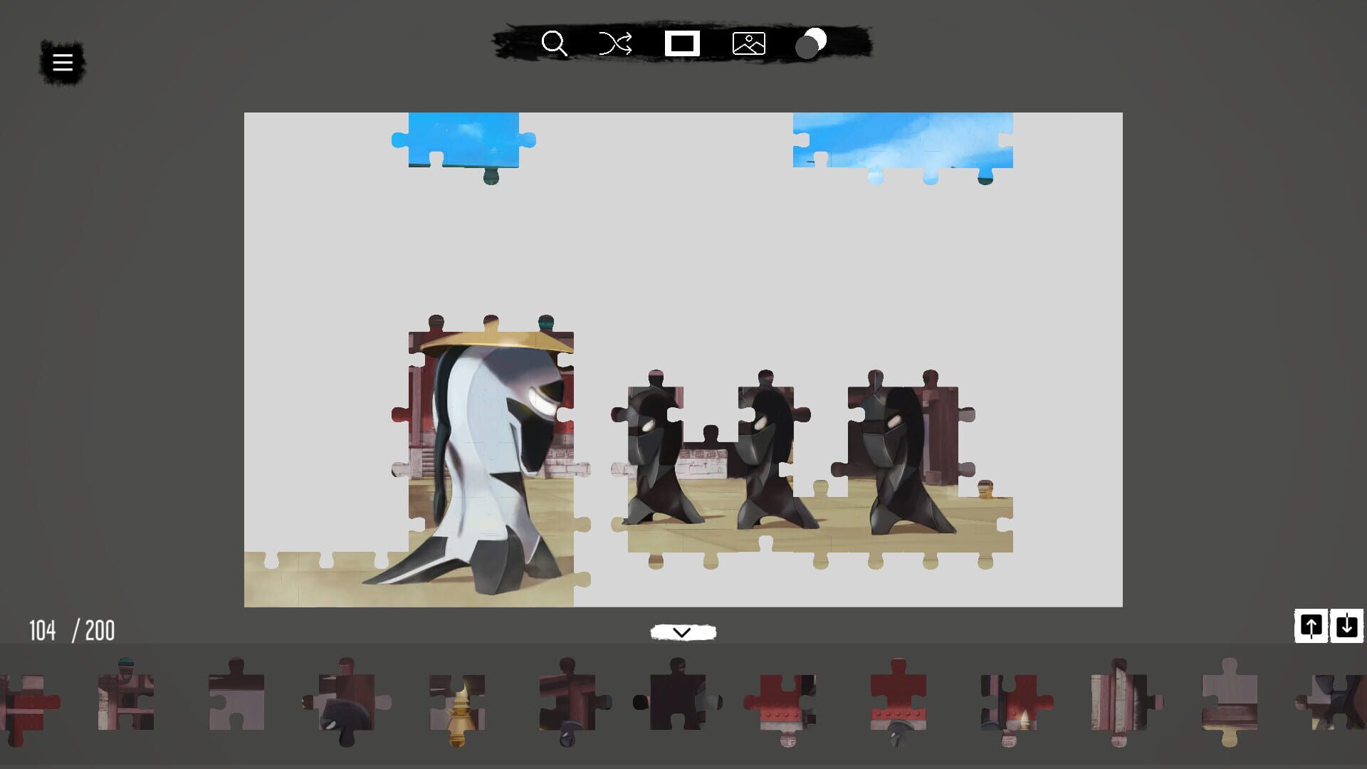 Screenshot for Shinobi's Way - a jigsaw chess tale