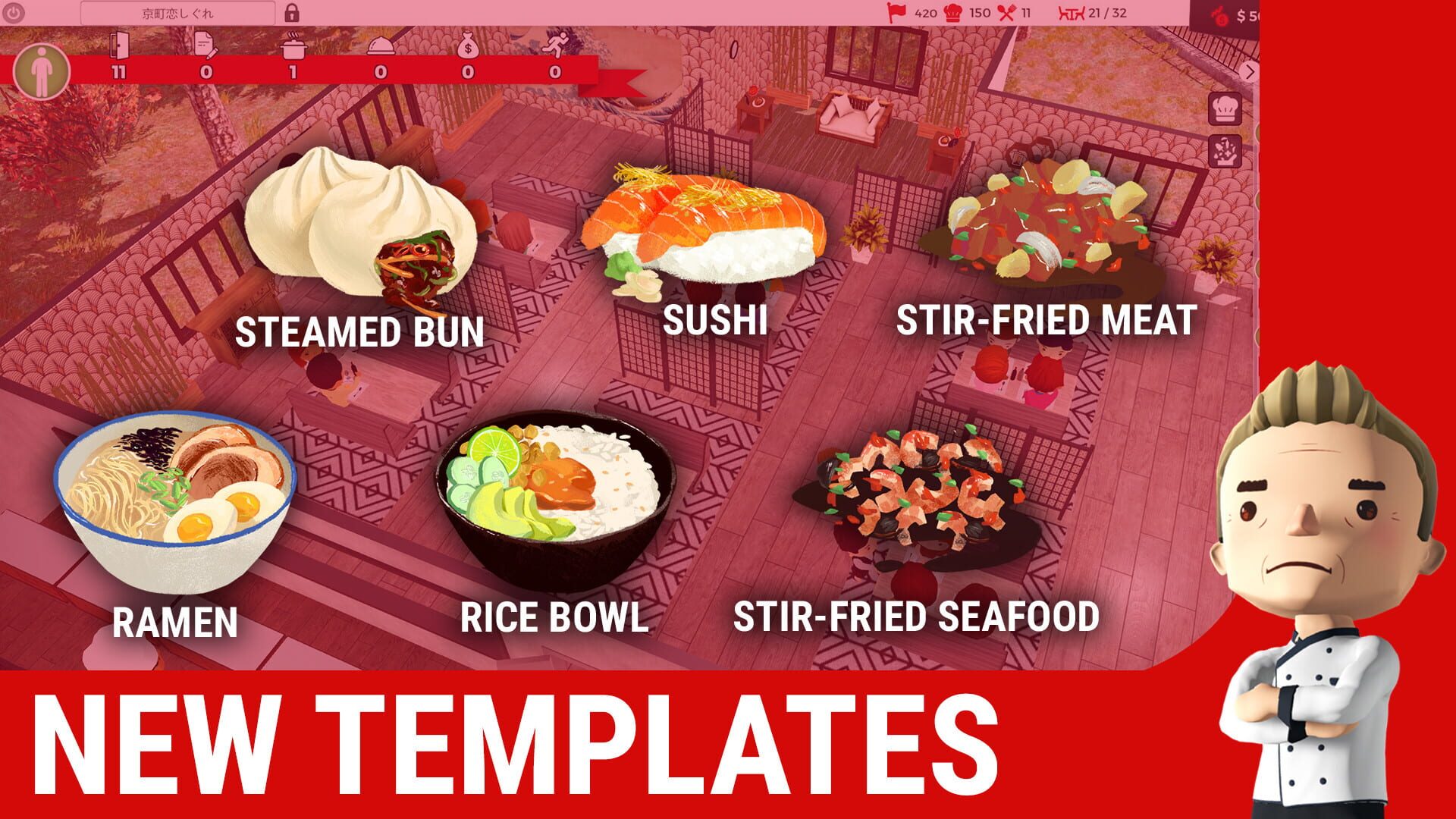 Screenshot for Chef: A Restaurant Tycoon Game - Eastern Asian Cuisine
