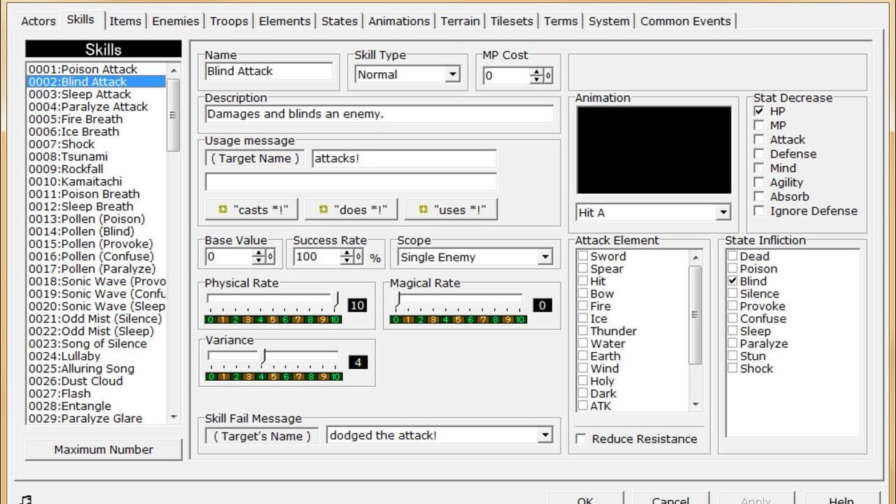 Screenshot for RPG Maker 2000
