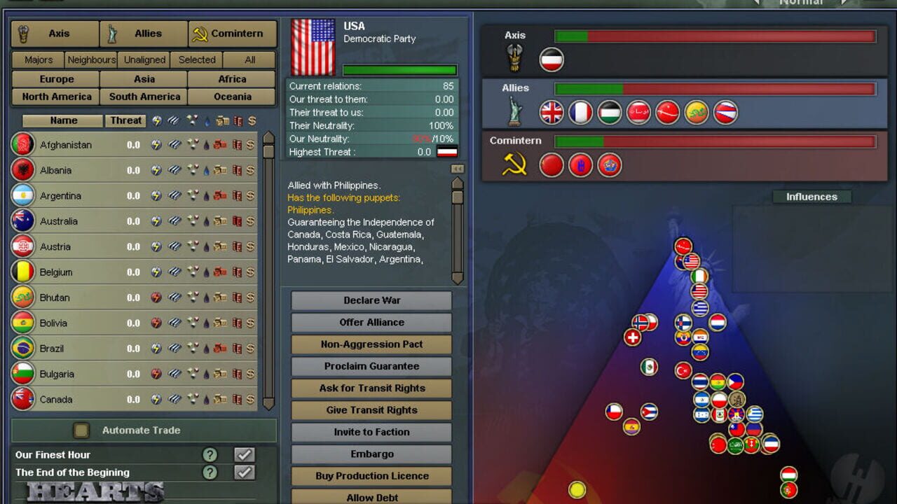 Screenshot for Hearts of Iron III: For the Motherland