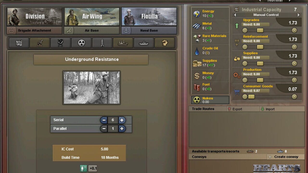 Screenshot for Hearts of Iron III: For the Motherland