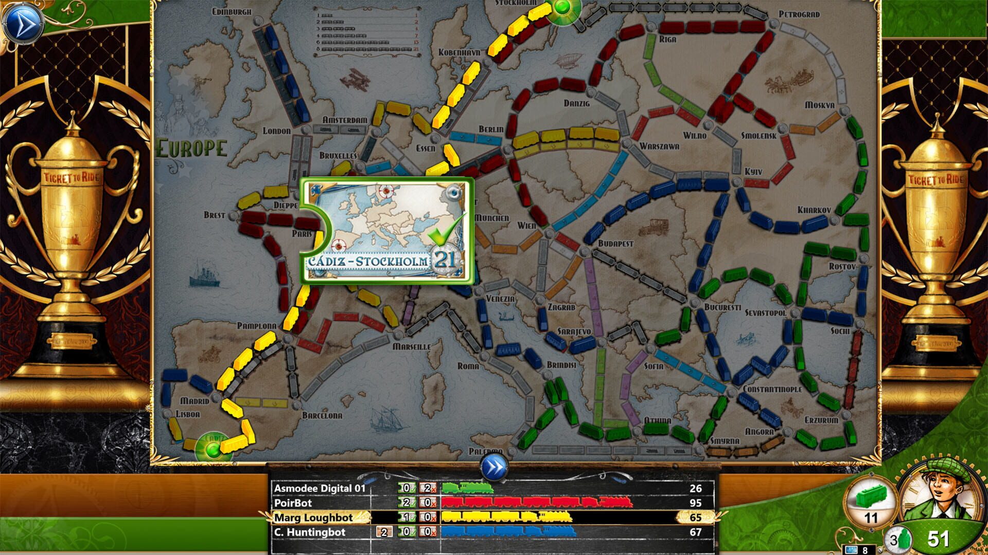Screenshot for Ticket to Ride: Europe
