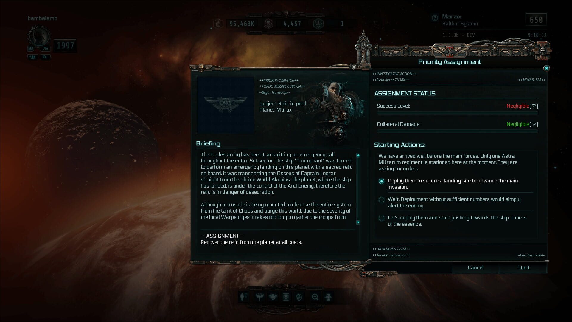 Screenshot for Warhammer 40,000: Inquisitor - Martyr: Desperate Crusade