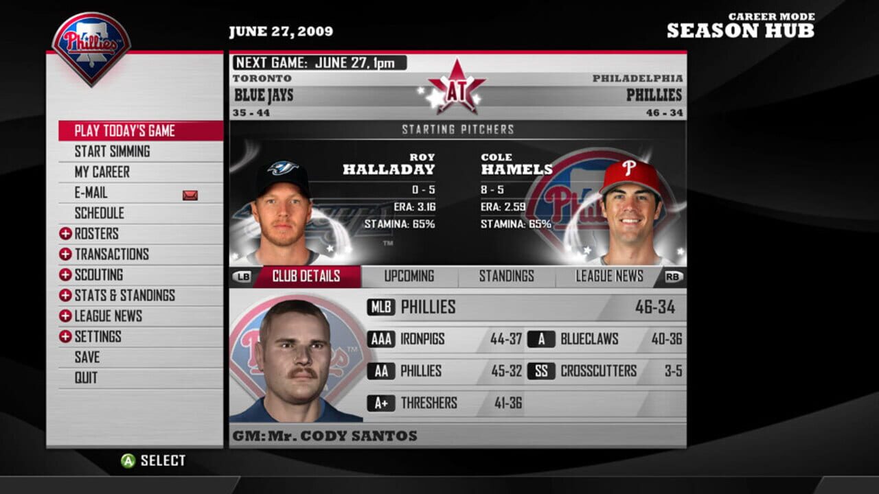 Screenshot for MLB Front Office Manager