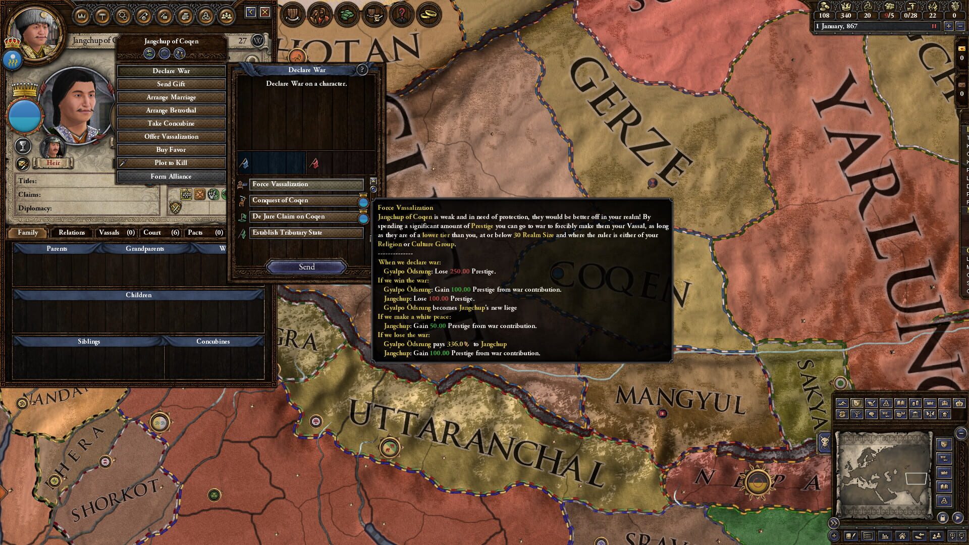 Screenshot for Crusader Kings II: Jade Dragon