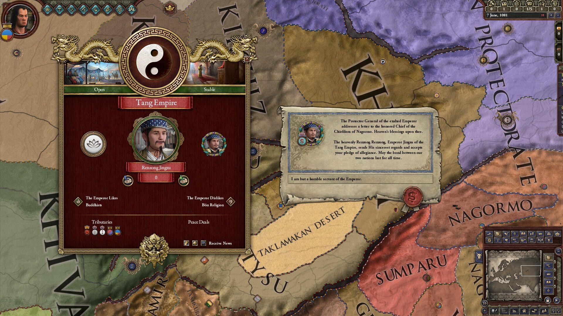 Screenshot for Crusader Kings II: Jade Dragon