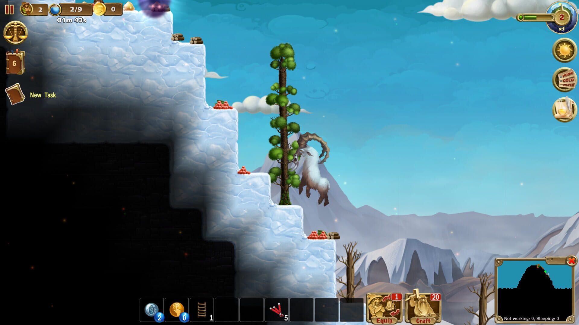 Screenshot for Craft the World: Lonely Mountain