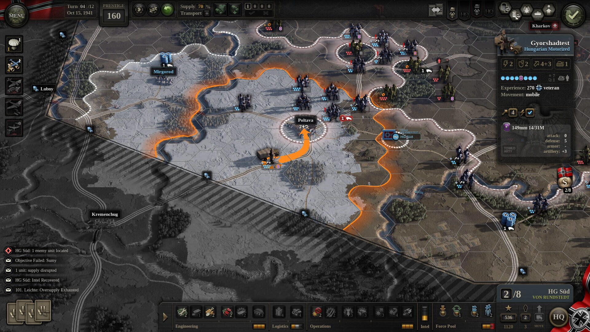 Screenshot for Unity of Command II: Barbarossa