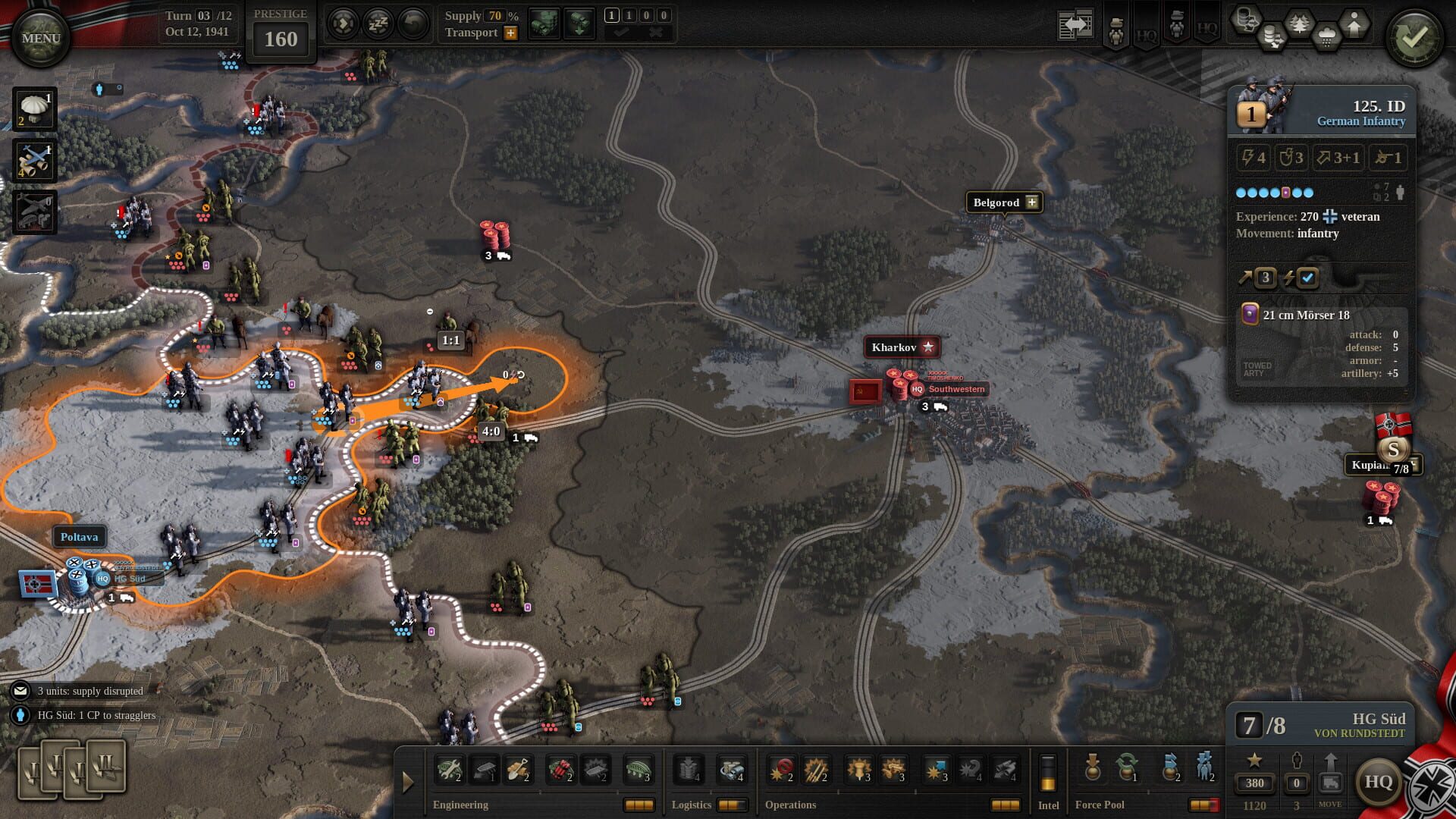 Screenshot for Unity of Command II: Barbarossa