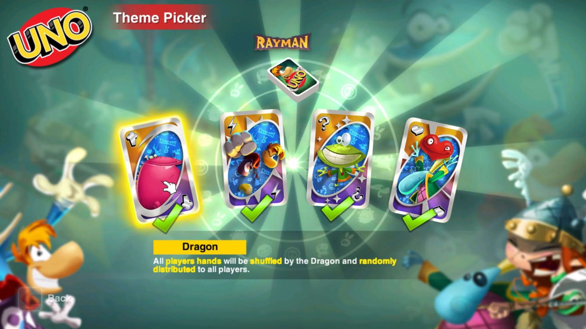 Screenshot for Uno: Rayman Theme DLC