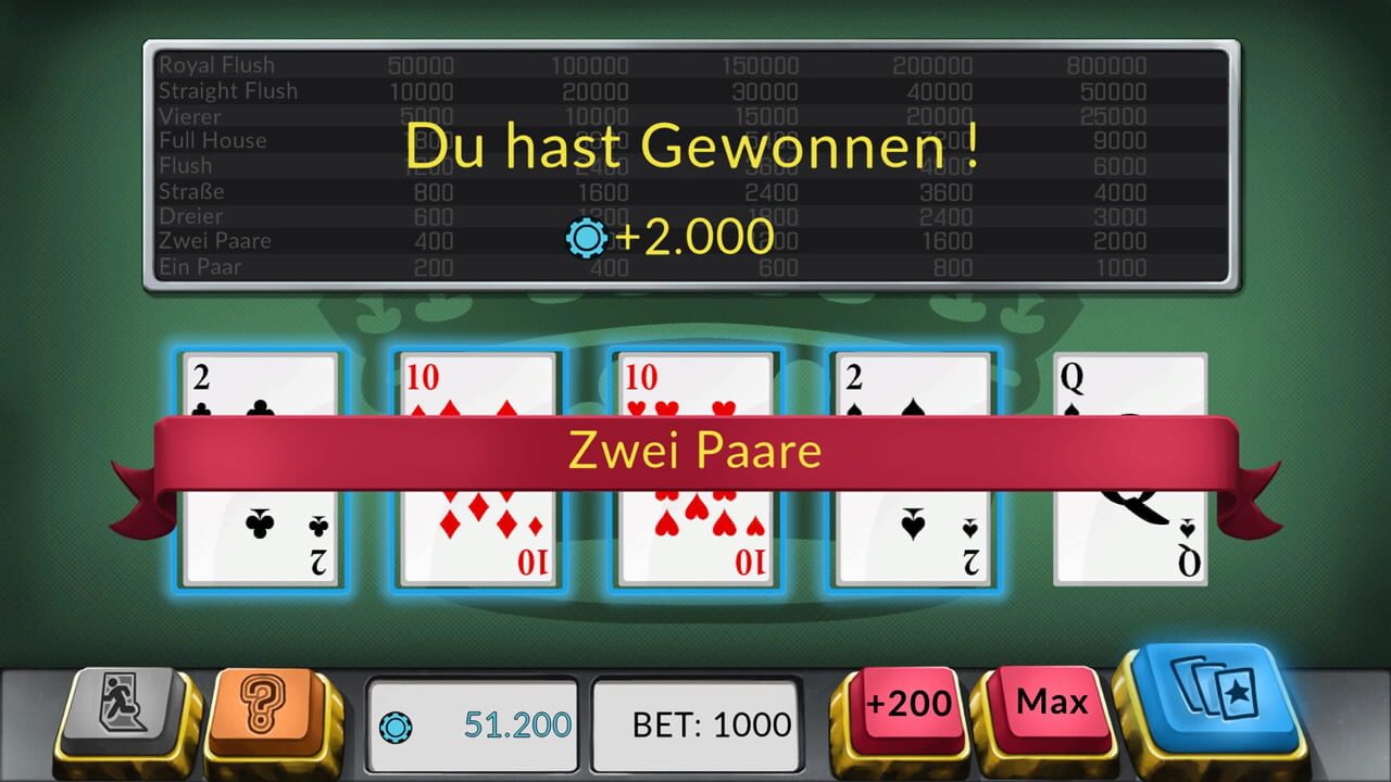 Screenshot for Four Kings: Video Poker