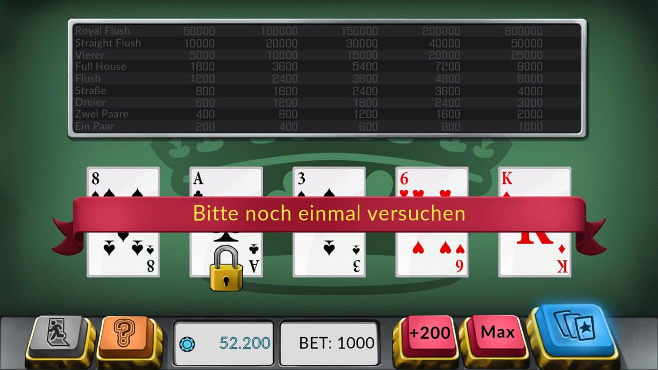 Screenshot for Four Kings: Video Poker