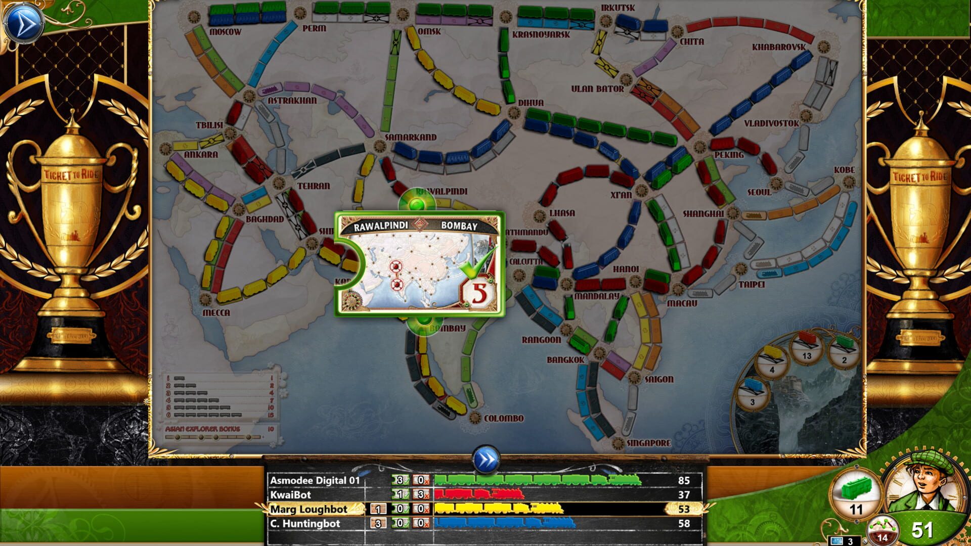 Screenshot for Ticket to Ride: Legendary Asia