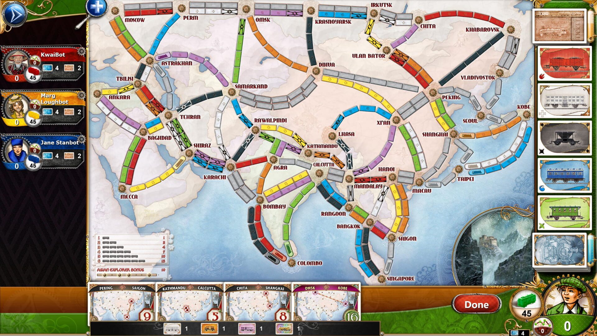 Screenshot for Ticket to Ride: Legendary Asia