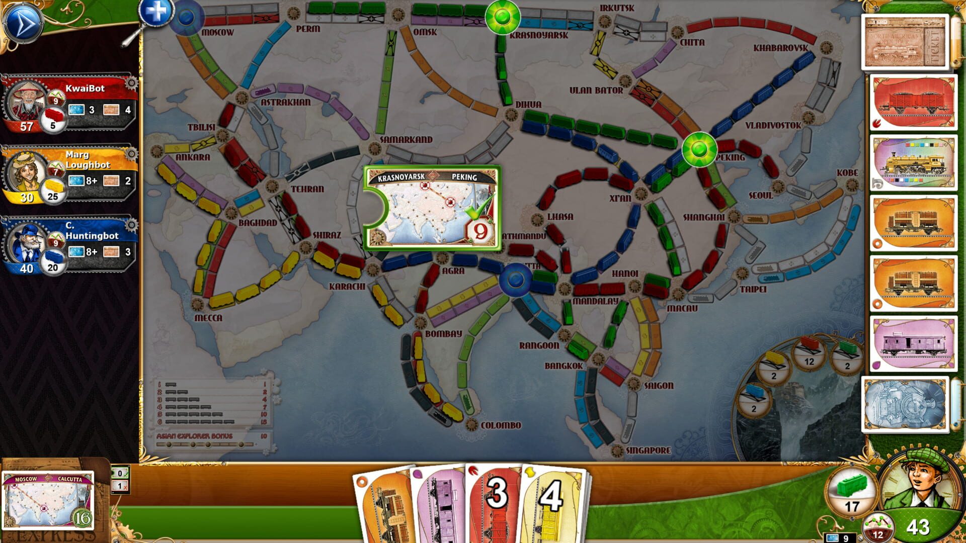 Screenshot for Ticket to Ride: Legendary Asia