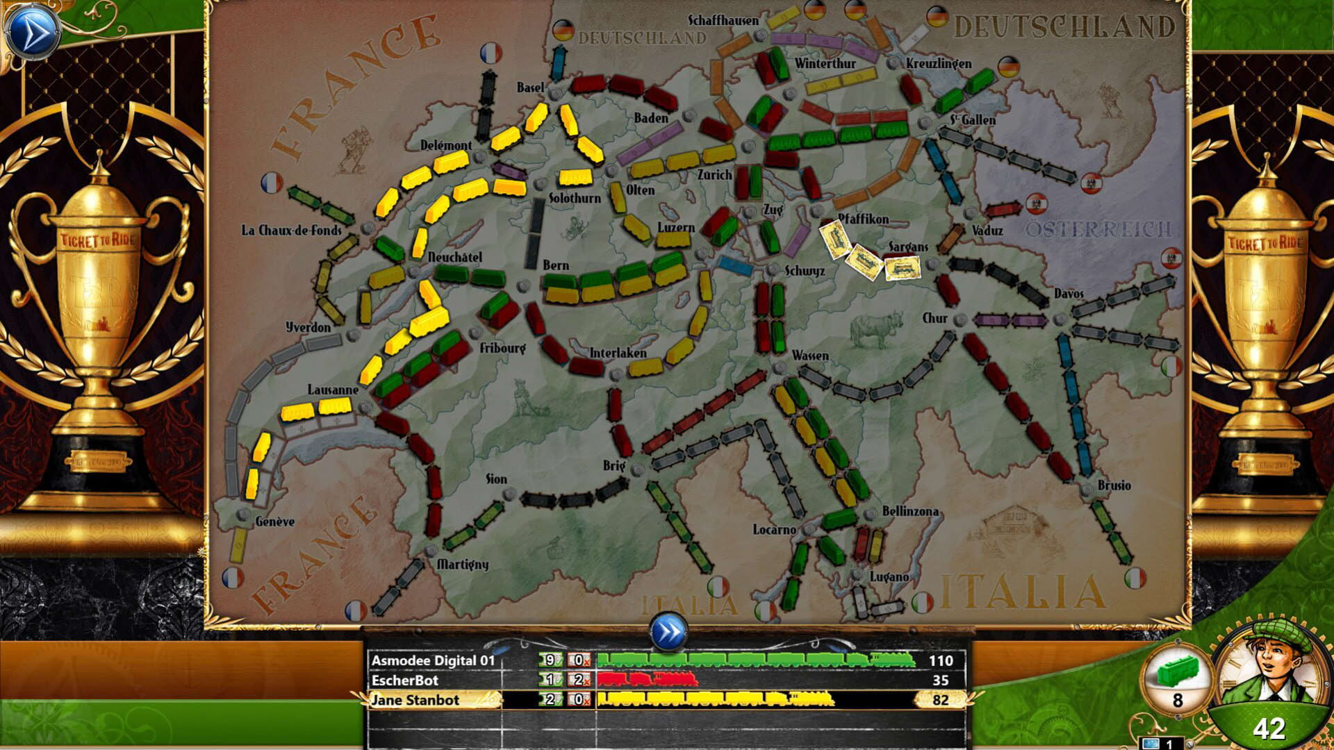 Screenshot for Ticket to Ride: Switzerland