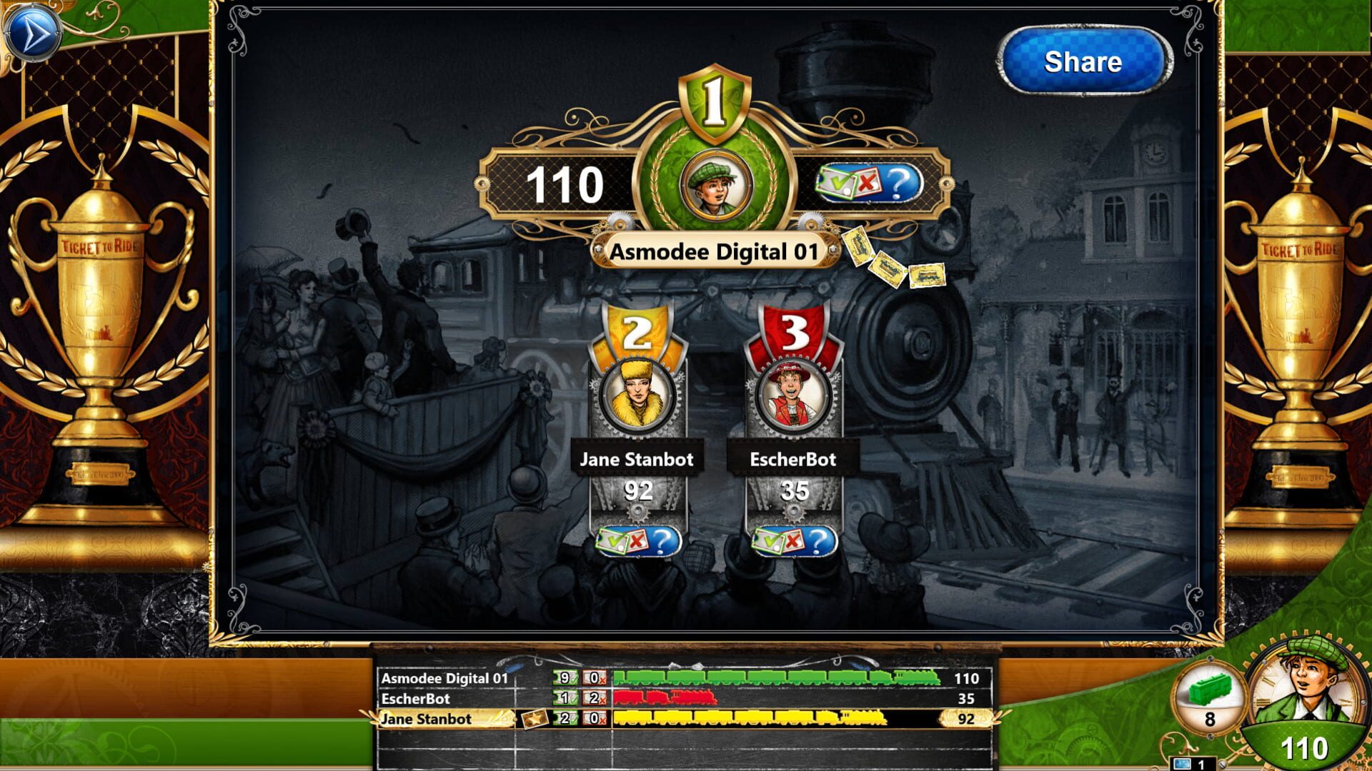 Screenshot for Ticket to Ride: Switzerland